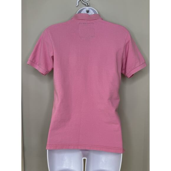 VTG Y2K Abercrombie & Fitch Women’s Polo M Pink Moose Preppy College Millennial - Picture 3 of 14